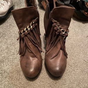 Brown wedges size 7 worn twice